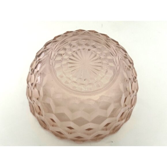 Pink Depression Glass By Jeannette Glass  Cubist Pattern 6 1/2” - Picture 4 of 5